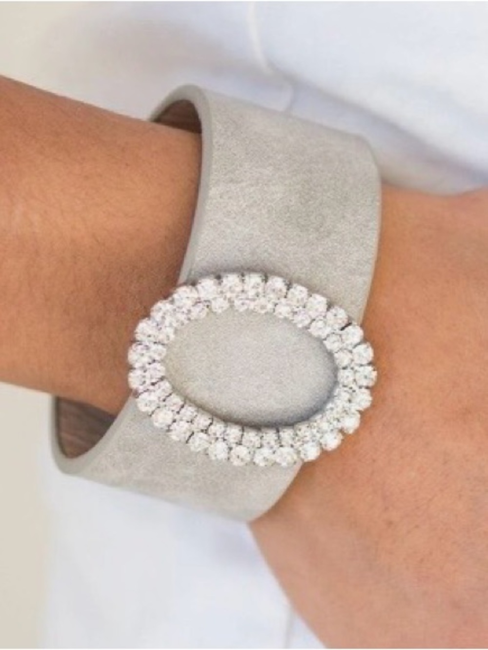Elegant Gray Suede Wrap